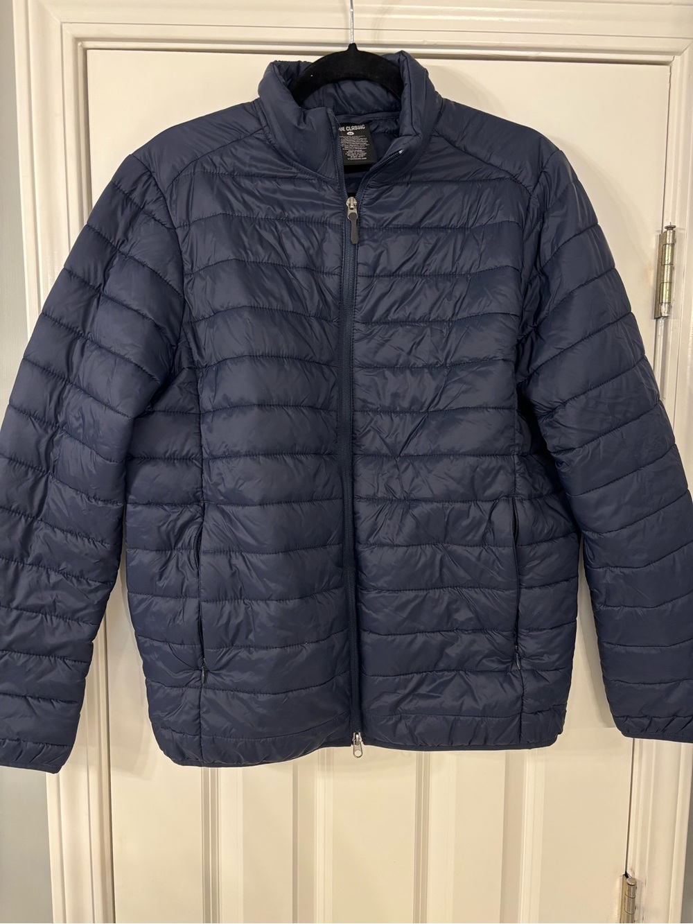 Men's Quilted Packable Windbreaker Jacket - Navy